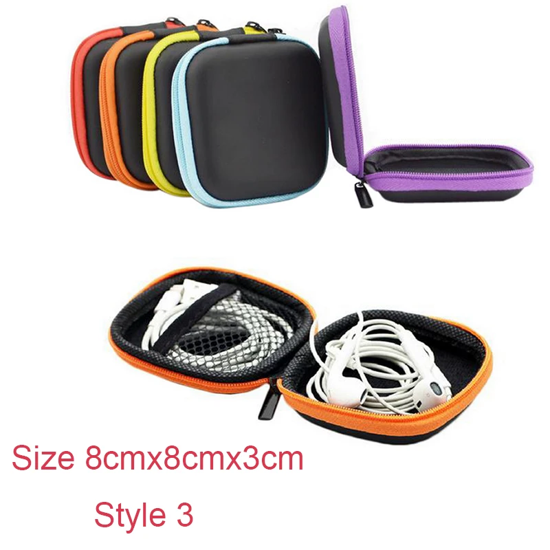 LASPERAL Zipper Earphone Case Leather Portable Travel Storage Box USB Cable Organizer Carrying Hard Bag For Coin Memory Card | Дом и сад