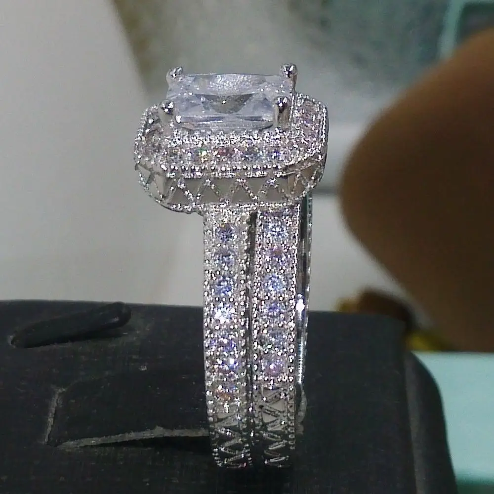 Size5-10 Рождество большая акция винтажная ретро принцесса вырез 10kt заполненное
