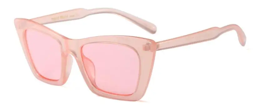 C2 pink pink Популярные в Австралии модные брендовые квадратные женские солнцезащитные очки дизайн черные оттенки для женщин Роскошные очки сексуальные очки - Цвет линз: C2 pink pink