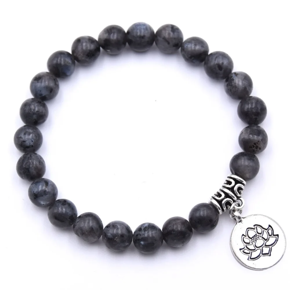 Браслет с подвеской в виде Будды лотоса из натурального камня матовые браслеты