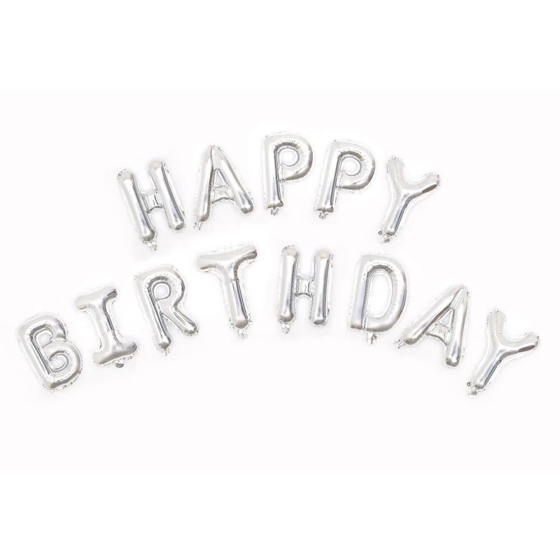 Золотые металлические латексные шары для девочек, корона с надписью «Happy Birthday», воздушные шары для свадьбы, дня рождения, украшения для вечеринок, детские игрушки - Цвет: 16inch HB Set