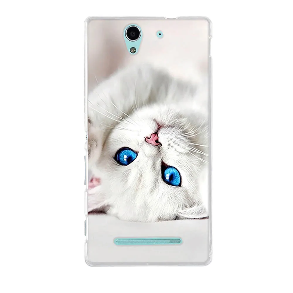 Силиконовый чехол для телефона Sony Xperia C3 мягкий задняя крышка D2533 D2502 S55T S55U ТПУ