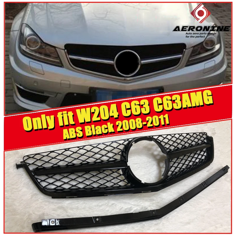 C class W204 C200 C250 C300 350 подходит только для C63 C63AMG ABS Черная Спортивная Передняя решетка