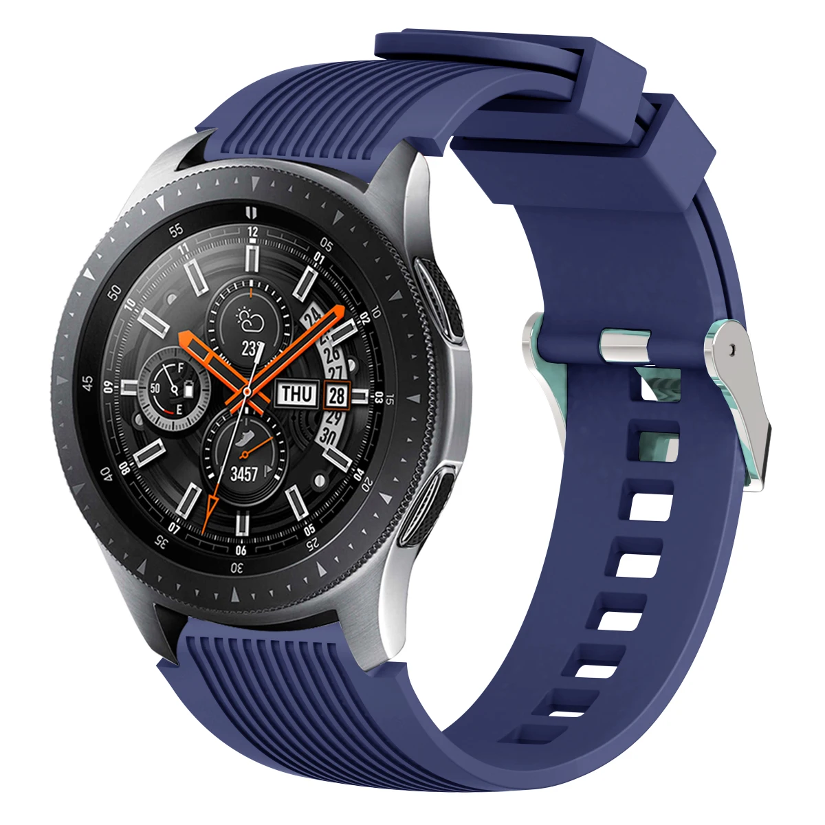 ADCKYOOL для 22 мм силиконовый ремешок Samsung Galaxy Watch 46 версия полосатый резиновый