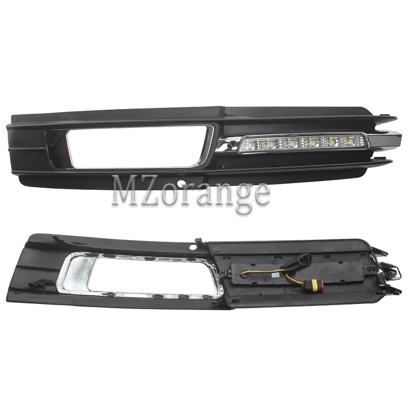 2 шт. светодиодный DRL дневные ходовые огни для Audi A6L A6 C6 2009 20102011 для Quattro RS Cabriolet Allroad передние фары Противотуманные фары крышка