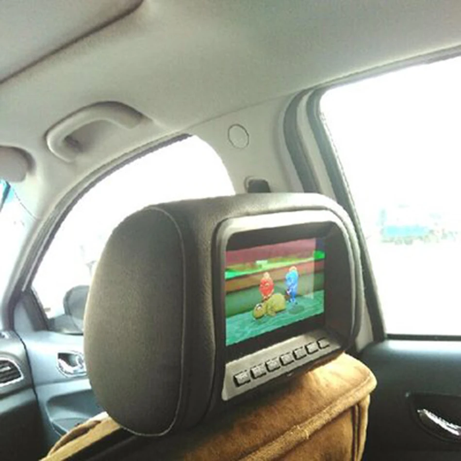 Бесплатная доставка 7 дюймовый автомобильный tft ЖК монитор на подголовник с двумя