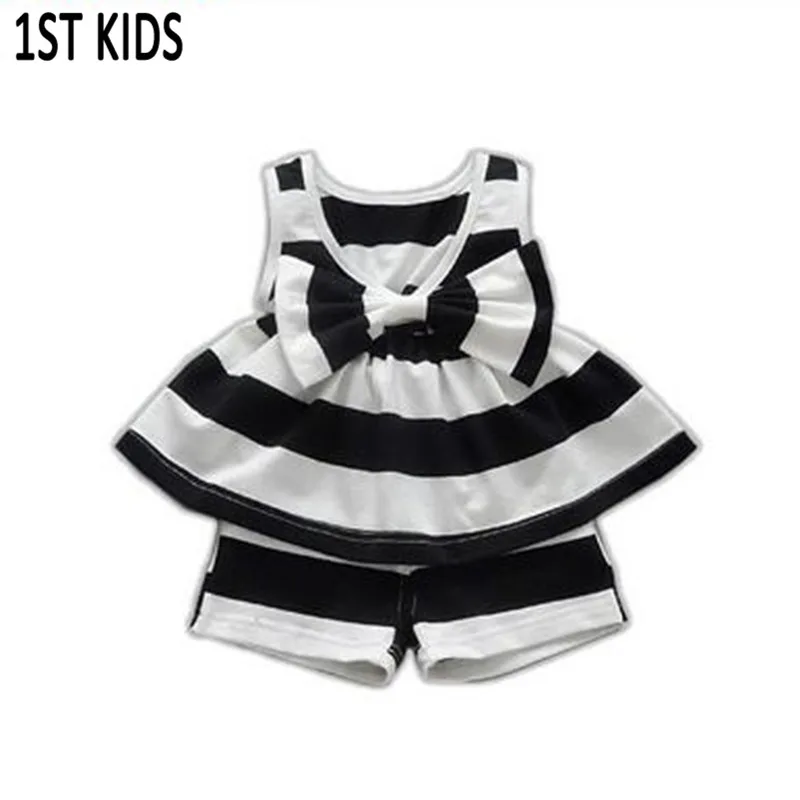 Милый детский дизайнерский комплект из 2 предметов летняя одежда для маленьких