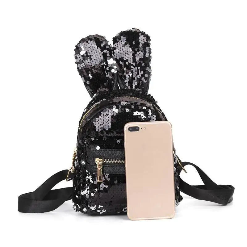3 шт./компл. для девочки платье с блестками с заячьими ушками рюкзак для Для женщин милая модная одежда для девочек школьная сумка Женская дорожная сумка рюкзак-кошелек сумки