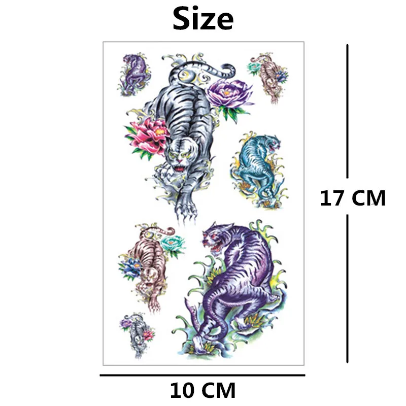 SHNAPIGN сексуальный цвет Тигр временная татуировка боди арт на руку флеш тату