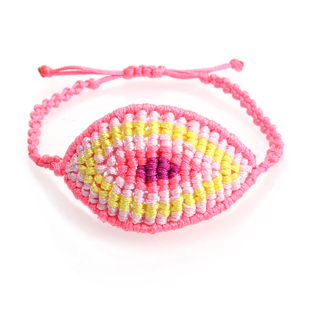Женский браслет для серфинга Evil Eye Macrame плетеный цветной греческий