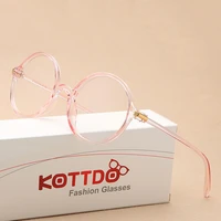 kottdo 2019 student cute round glasses frame literary retro eye glasses frames fashion transparent pink glasses frame for men