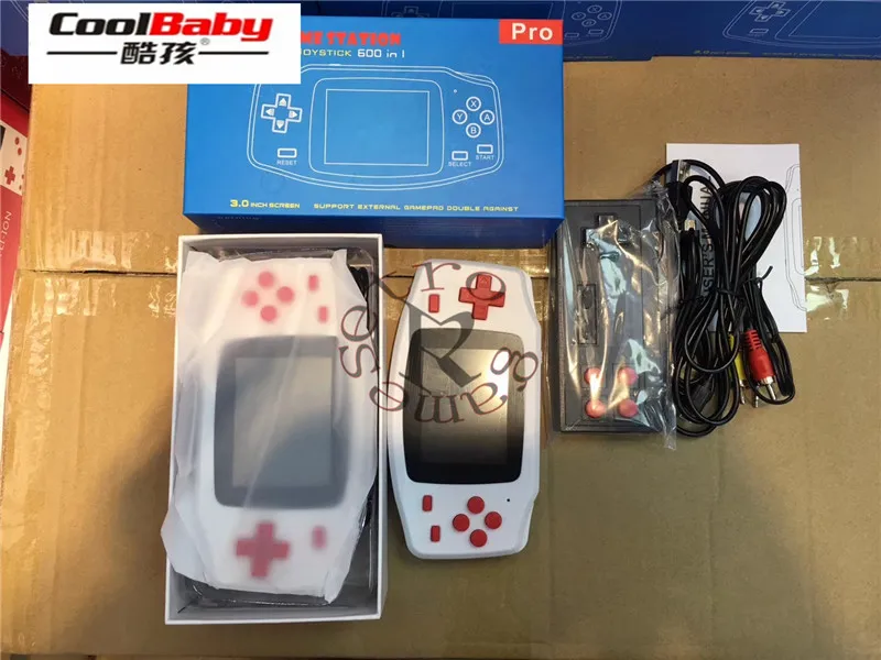Coolbaby RS-5 Ретро Портативный мини портативные игровые консоли встроенный джойстик 600 в 1 футболки с принтами на тему классических игр 8 бит 3,0 ''Цвет ЖК-дисплей