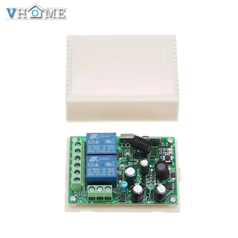 RF 433Mhz AC 85 V 260 2CH релейный модуль приемника Универсальный беспроводной пульт