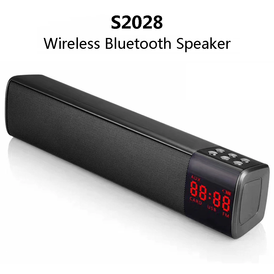 Беспроводная bluetooth-колонка, мини портативный домашний аудио стерео сабвуфер с экраном дисплея, микрофон, динамик для ПК, телевизора, телефона
