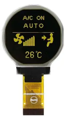 Yellow OLED Maithoga 1,18 дюймов 24PIN белый/желтый/синий круглый OLED экран SSD1327 диск IC 128*128 - Цвет: Yellow OLED