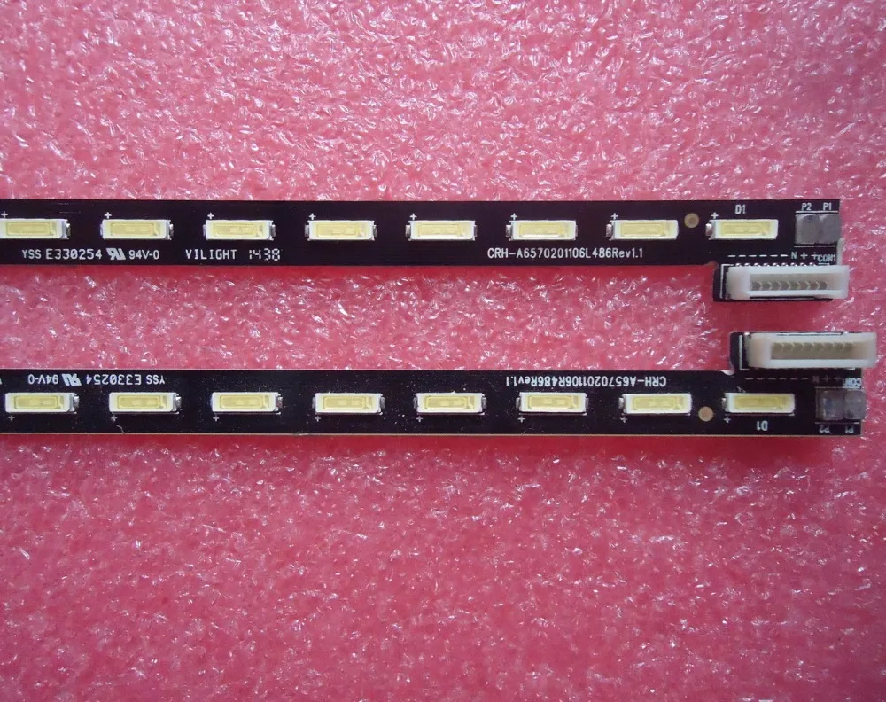 

2 Pieces/lot LED strip 1555-R6500000-01LT-20T50328A CRH-A6570201106L486Rev1.1 7710-665000-L000 R000 66LED 718MM for 2 Pieces/lot