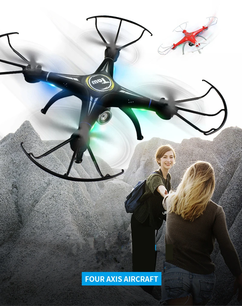 Квадрокоптер с камерой Радиоуправляемый Дрон с камерой или без камеры T1G FPV Квадрокоптер удерживающий высоту Дрон Радиоуправляемый вертолет VS X5SW SG600