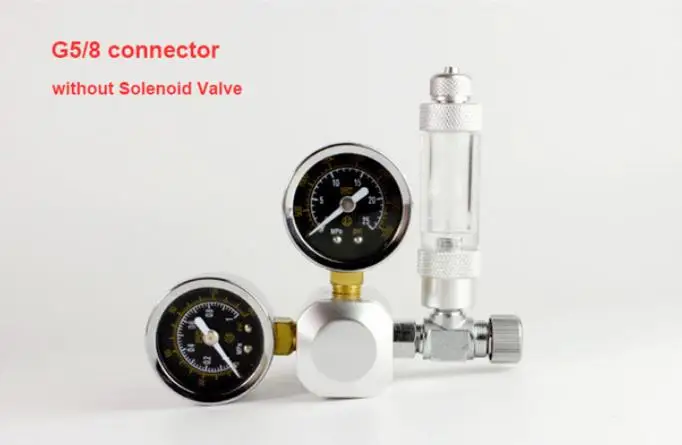 G5 8 no valve Аквариум CO2 регулятор W21.8 G5/8 220 В магнитный соленоид проверочный аквариумный клапан счетчик пузырьков инструмент для аквариума - Цвет: G5 8 no valve