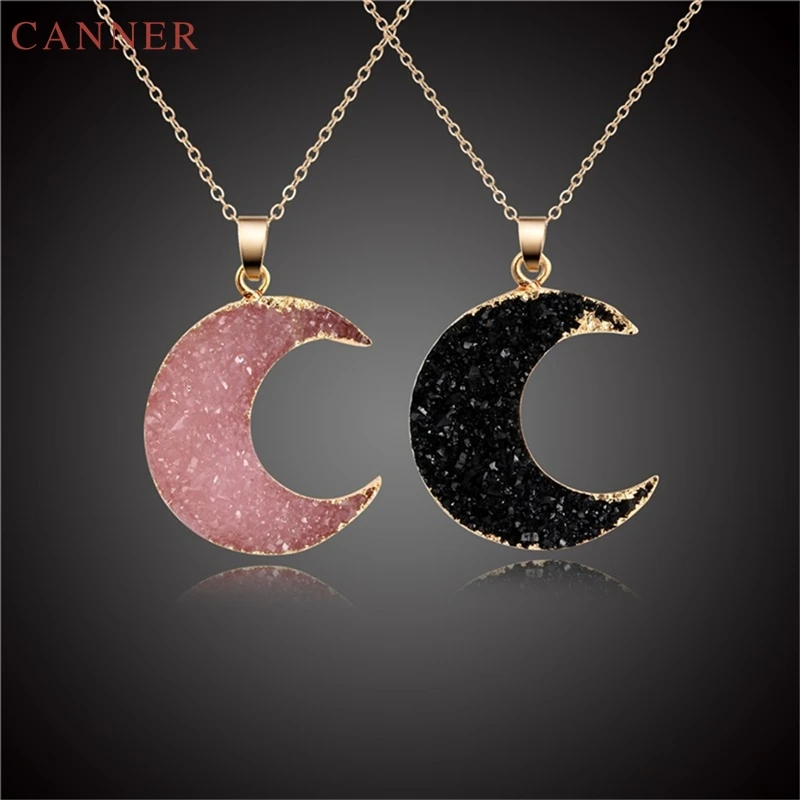 Ожерелье с подвеской в форме Луны из смолы для женщин длинное ожерелье цепочка