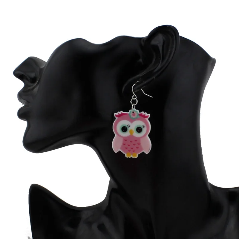 Trusta Fashion Girls Kids Gift Jewelry Little Owl Pendant/Earring 16&quot Short Chain Necklace Free Shipping KS144 | Украшения и