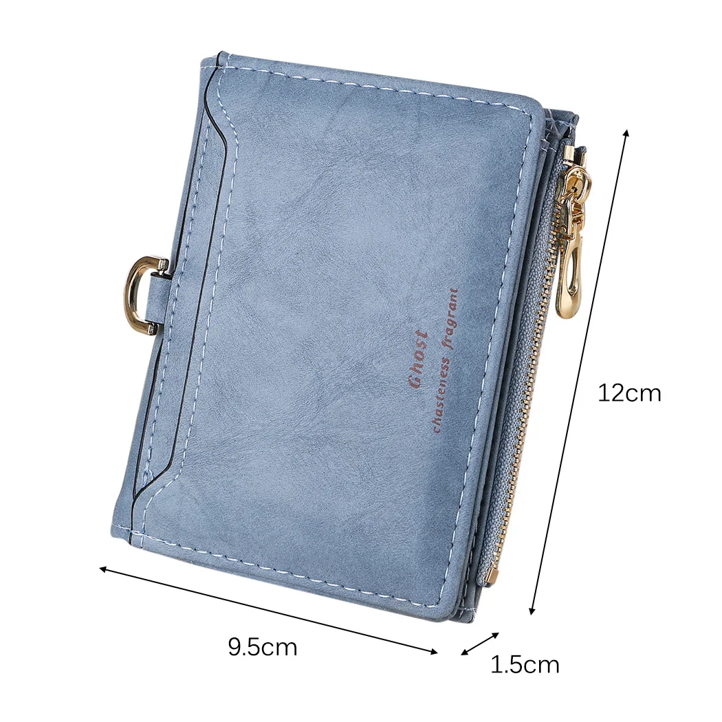 Fashion Women Solid Color Wallet Small Female Vintage Matte Purse Short Snap Fastener Lady Letter Zipper | Багаж и сумки