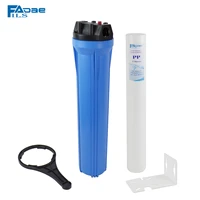 20 slim blue water filter housing include one pp sediment filter 5 micronwrenchbracket 1 plastic thread female