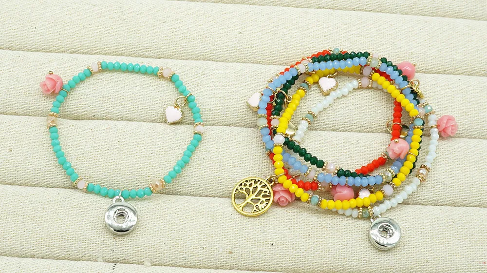 Новый Красота Многослойные браслеты расшиты разноцветными бусинами DIY Браслеты