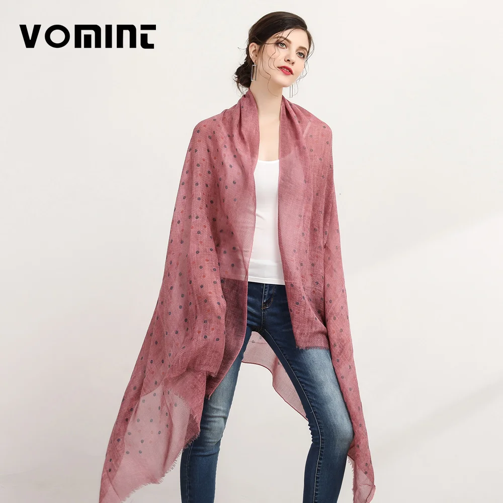 Vomint 190 см x 100 осень точка платки Новинка зимы шарф Для женщин пятна cottonhemp