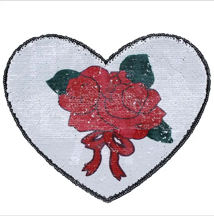 2017 Rose change letters Reversible Sequins Sew On Patches for clothes DIY Love Patch Applique Bag Clothing Coat Sweater Crafts | Дом и сад