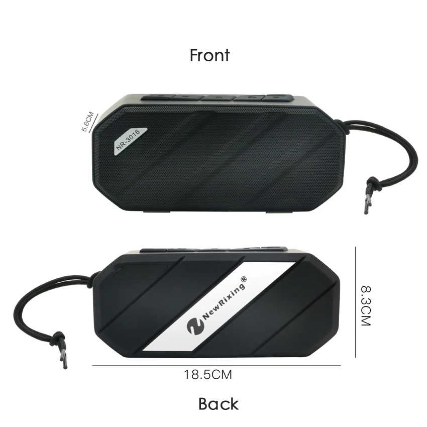 2018 новый водонепроницаемый динамик радио FM Bluetooth беспроводной сабвуфер Открытый