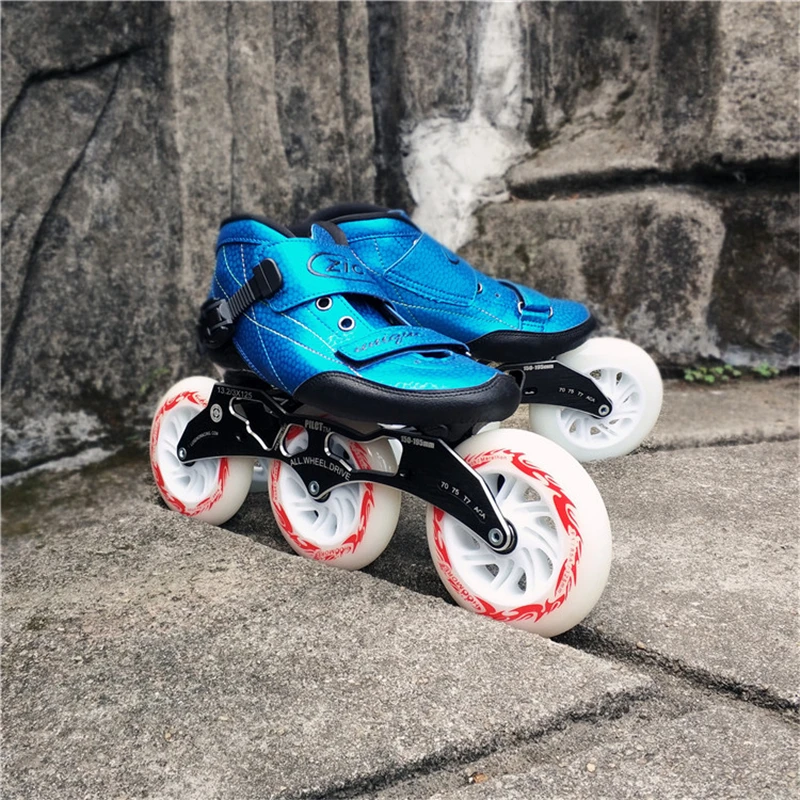 Кроссовки из углеродного волокна для скоростных коньков 3*125 мм 125 85A F1 PU|speed skate