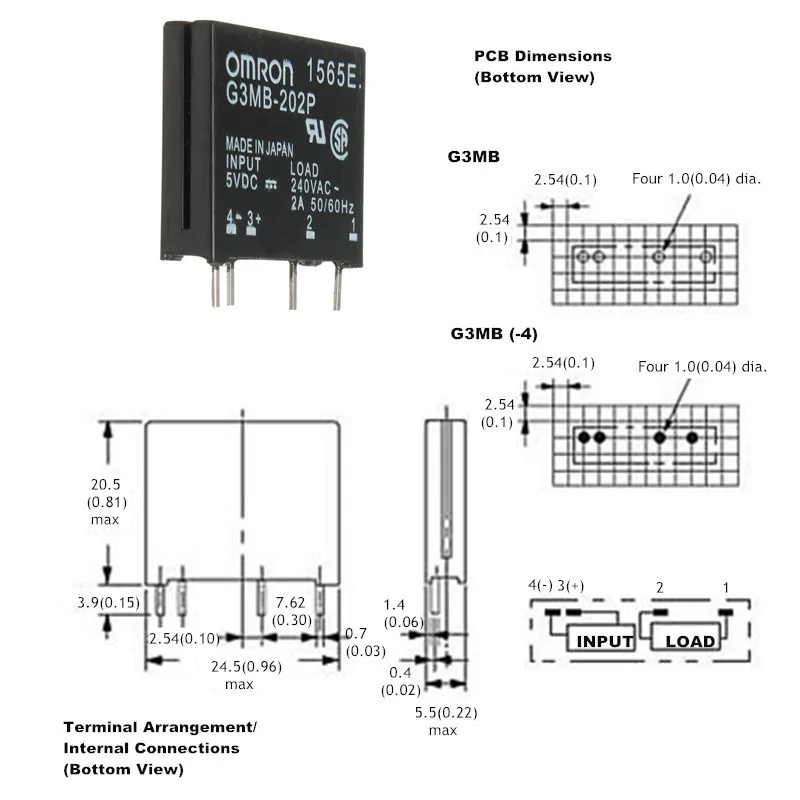 Free shipping 50Pcs New solid state relay G3MB-202P DC-AC PCB SSR In 5VDC 12VDC 24VDC Out 240V AC 2A Solid State Relay Module |