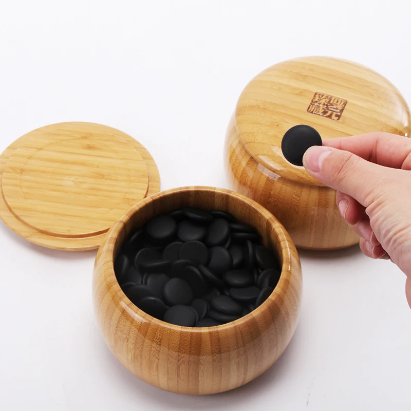 Shuangyuan керамическая go игра weiqi шахматы набор мелкий фарфор go шахматы части бамбуковая миска реверсивная складная доска развивающие игрушки