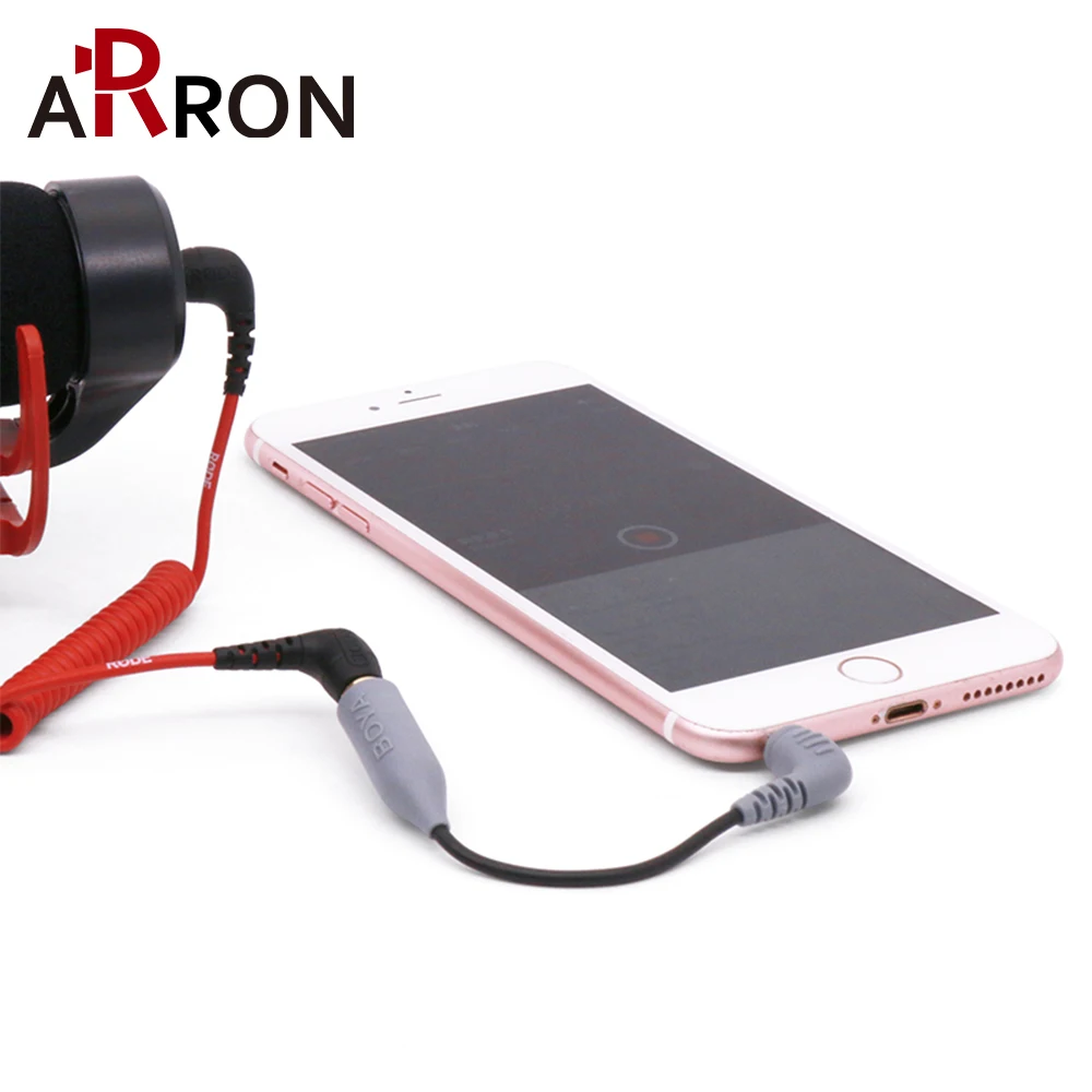 BOYA BY-CIP 3 5 мм микрофон кабель адаптер для iPhone iPad iPod Samsung смартфон подключение с DSLR