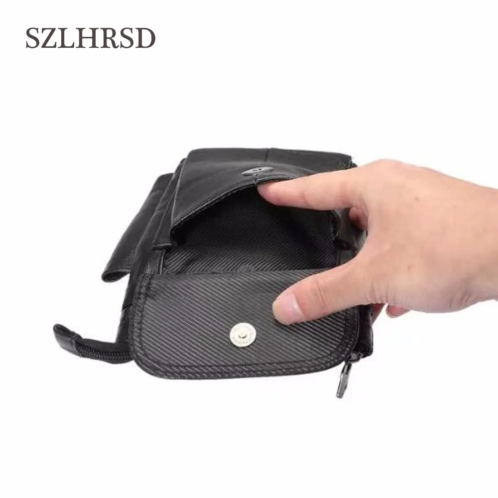 Чехол для сотового телефона из натуральной кожи на молнии чехол с зажимом ремня