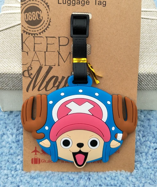 Цельный багажный бирка аниме Луффи Зоро Чоппер Солнечная фигурка ПВХ подвесные