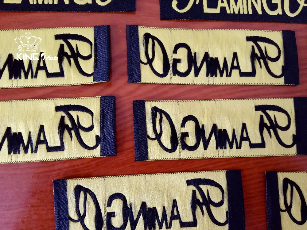 Известный бренд тканые этикетки/Роскошные брендовые нашивки и