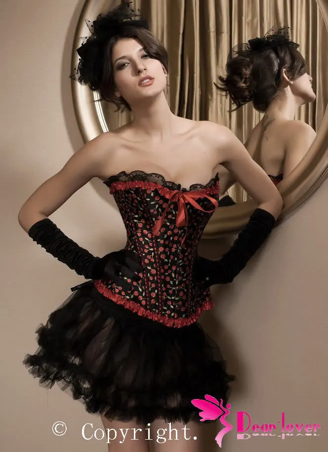 Cherry Fashion Corset Corselet Set LC5139 corsets women blusas langerie sexy corselet | Тематическая одежда и униформа