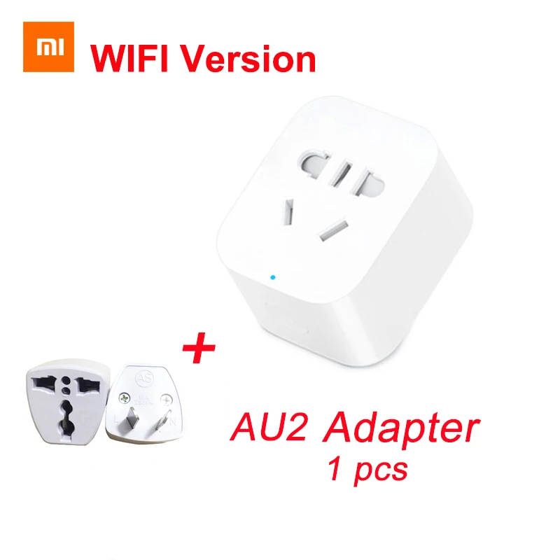 Add AU2 adapter Xiao mi Jia mi Smart power Wi-Fi разъем базовый беспроводной пульт дистанционного управления Wifi приложение таймер переключатель power cube умный дом - Цвет: Add AU2 adapter