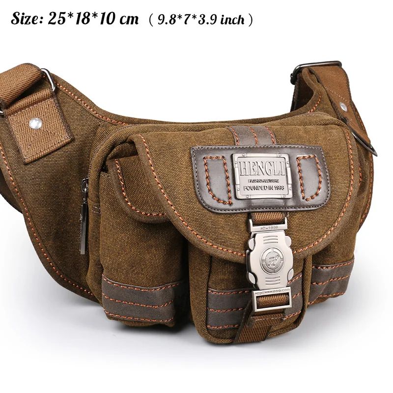 2018 Ruil Ретро холщовые поясные сумки Мужская мода многофункциональные карманы для