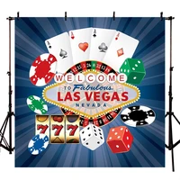 photography backdrop welcome to las vegas casino club roulette poker cards holiday party custom background for photo studio