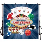 Фон для фотосъемки с изображением покерных карт и надписей Добро пожаловать в Лас-Вегас