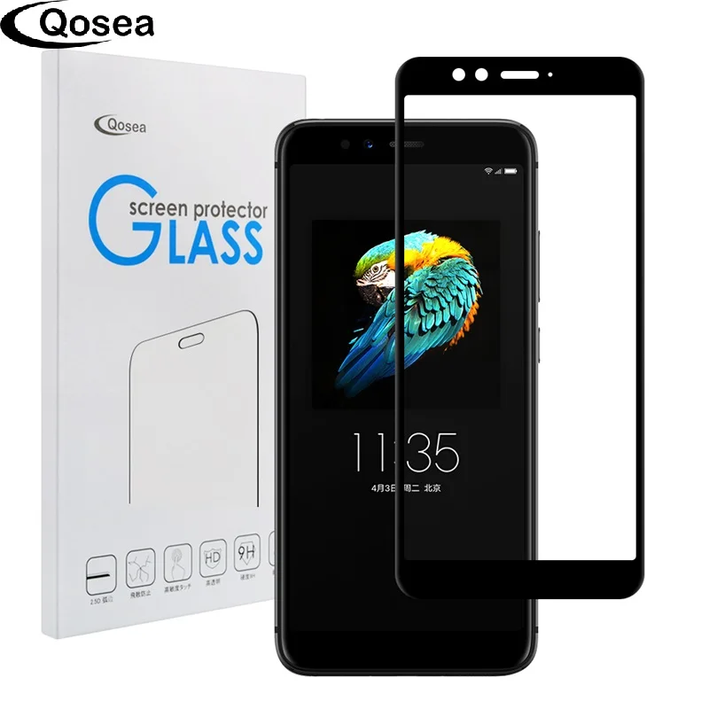 Qosea для lenovo S5 закаленное Стекло 9 H гальваническим 4D полный изогнутый край телефон