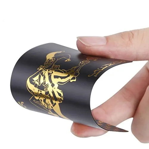Gold Foil Plated plastic Poker Game Playing Cards Gift Collection Black cards play trick gift 3 color | Спорт и развлечения