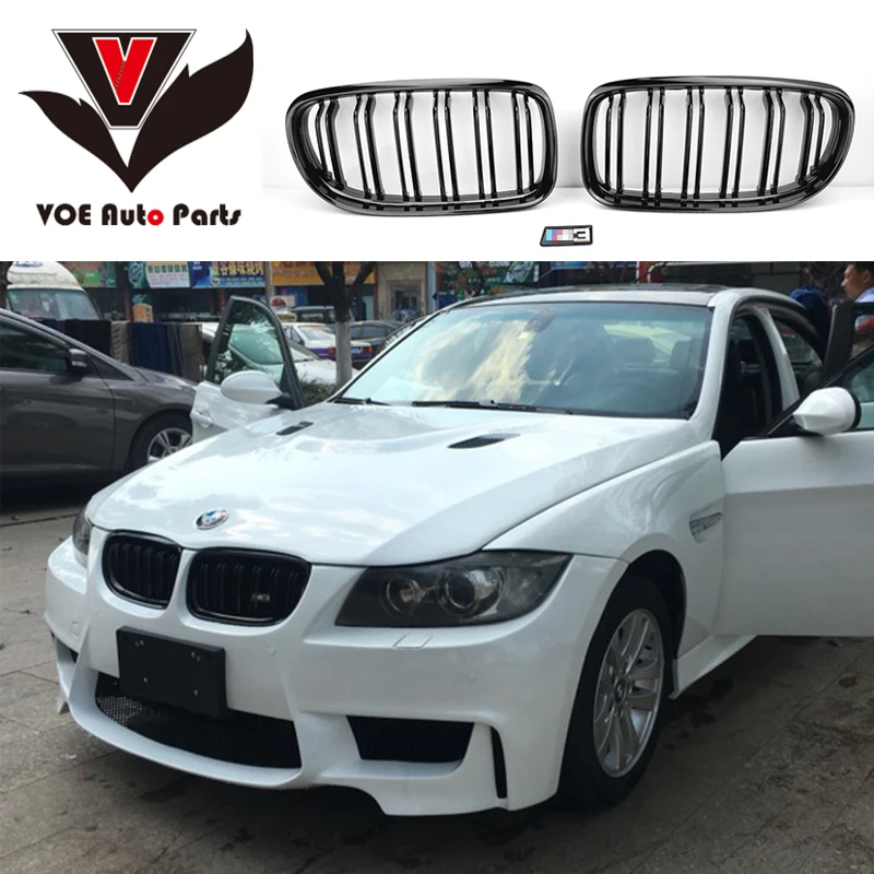 2009 2012 почечный ABS пластик глянцевый черный E90 M3 стиль гоночный гриль решетка для BMW