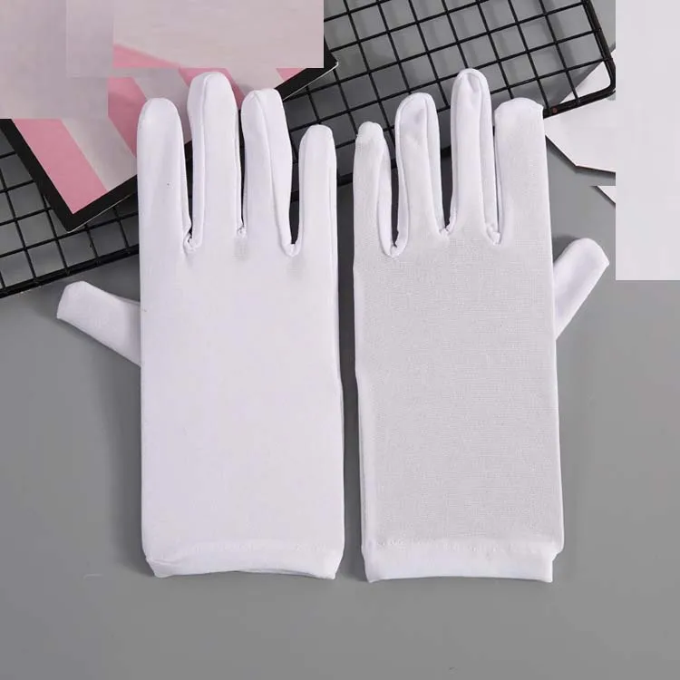 white 22 см, сексуальные эластичные короткие перчатки для женщин, женские свадебные перчатки, свадебные драматические Вечерние перчатки для танцев - Цвет: white