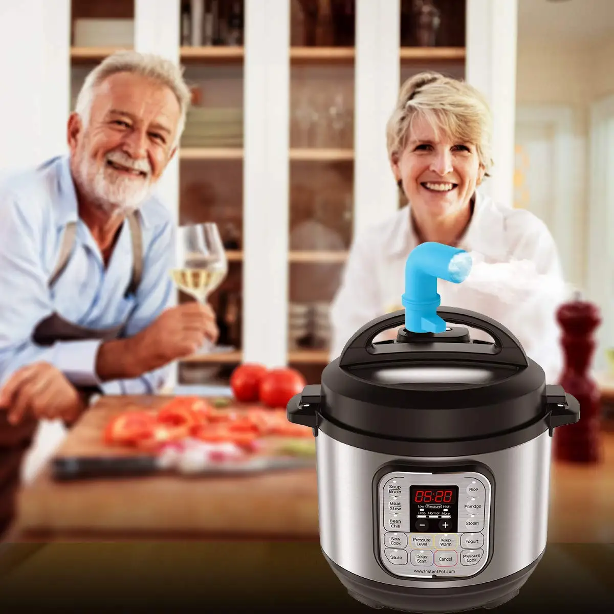 Steam Release Diverter Cupboards/Cabinets Steam Release Accessory Compatible, With Instant Pot& Pressure Cooker Mini 3/5/6/8