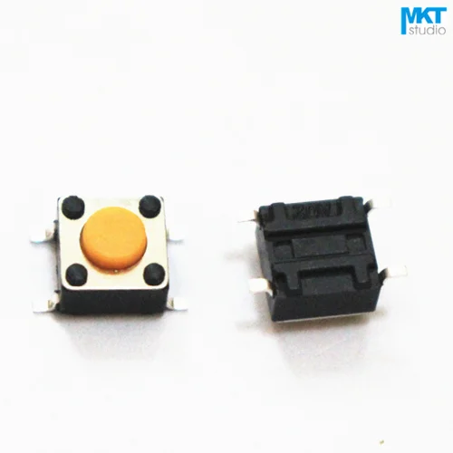 Orange 100 шт. 6*6*6/6,5/7/7,5 мм SMD Micro кнопочный тактильный Такт Электронный переключатель коричневый синий черный, красный с открытыми пальцами; цвета оранжевый, зеленый, цвет: желтый, белый - Цвет: Orange