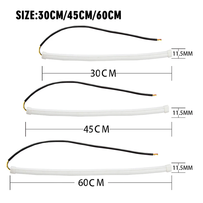 DRL Автомобильные дневные ходовые огни поворотные Гибкие ангельские глазки