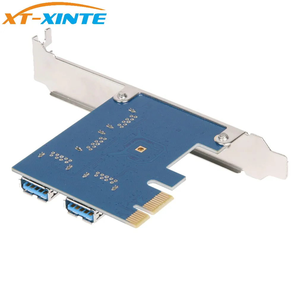 PCIe от 1 до 4 PCI-express 16X Слоты Riser Card PCI-E 1X к внешнему 4 PCI-e USB 3,0 адаптер мультипликатор карты для майнера биткоина